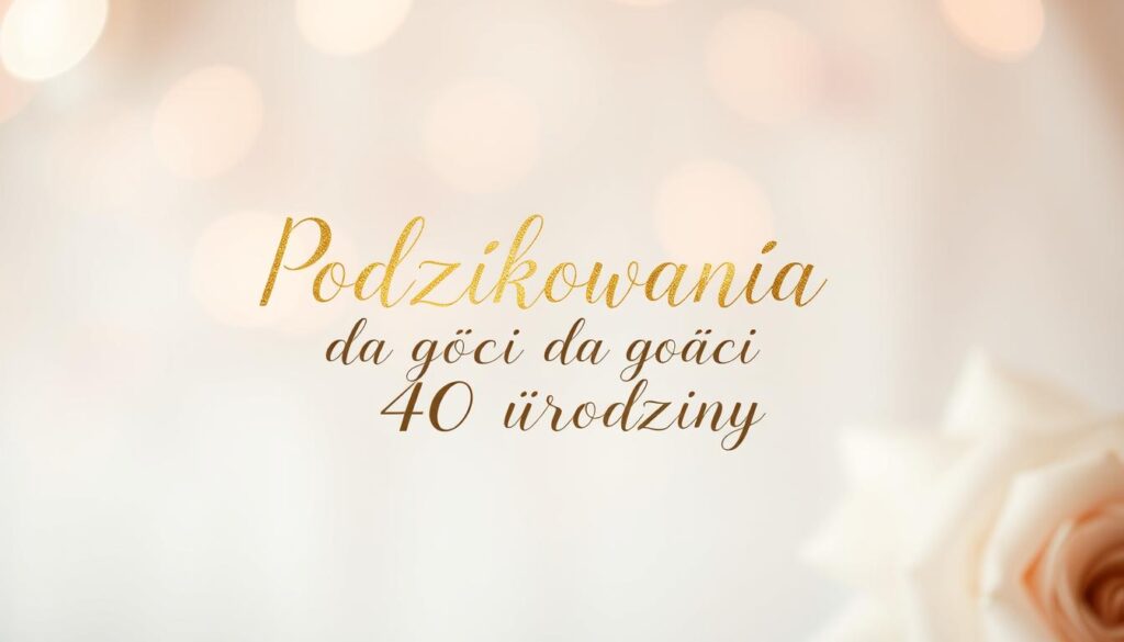 Podziękowania dla gości 40 urodziny tekst
