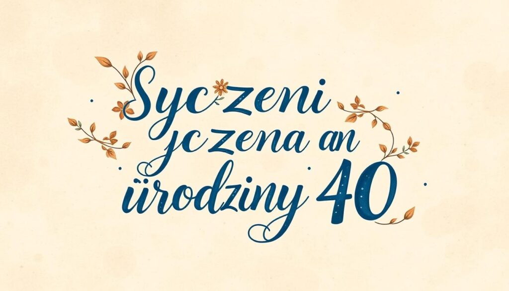Życzenia na urodziny 40